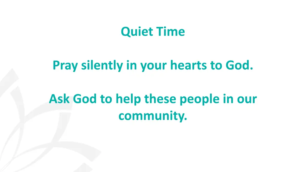 quiet time