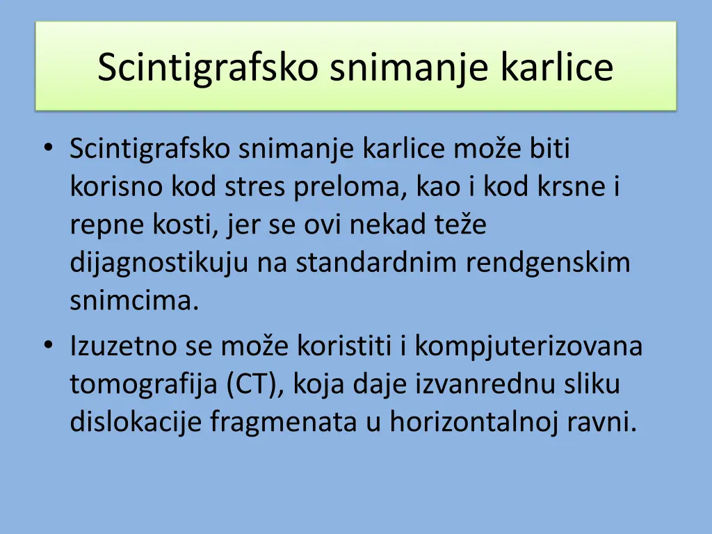 scintigrafsko snimanje karlice