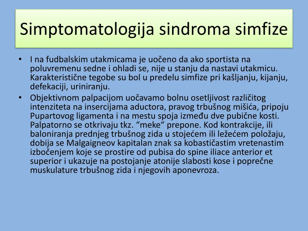 simptomatologija sindroma simfize 1