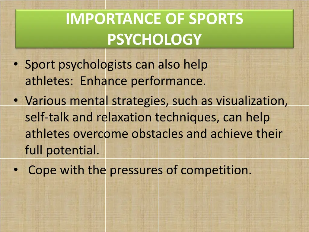 importance of sports psychology