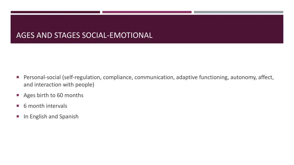 ages and stages social emotional