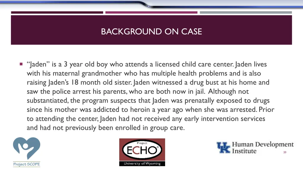 background on case
