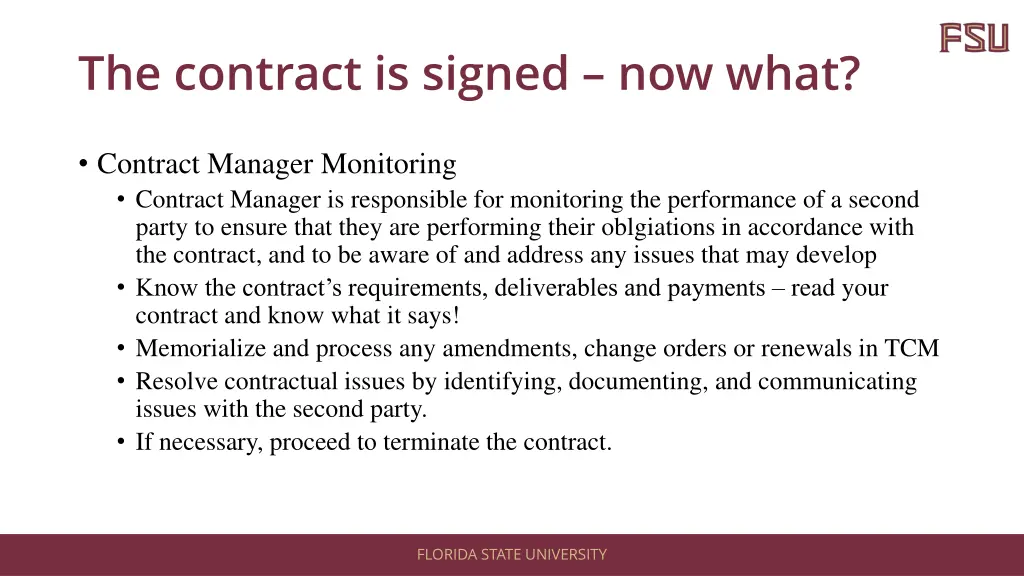 the contract is signed now what