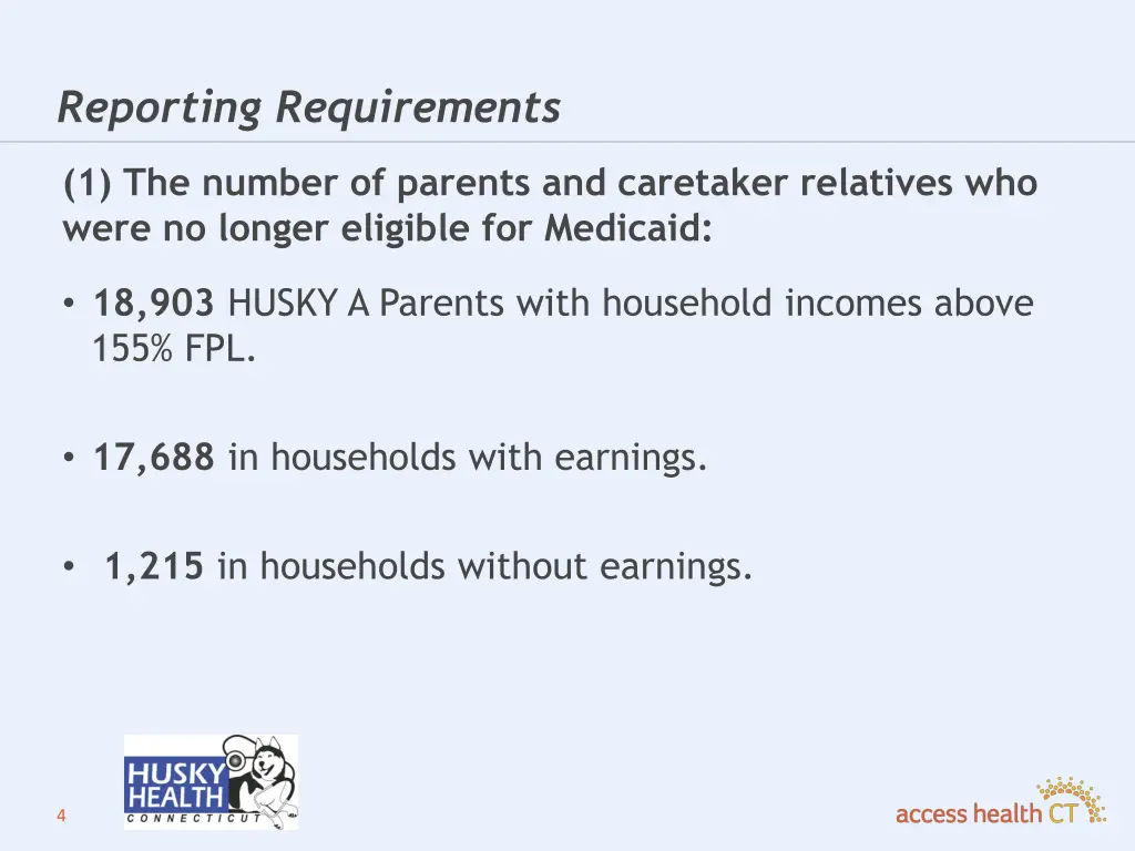reporting requirements
