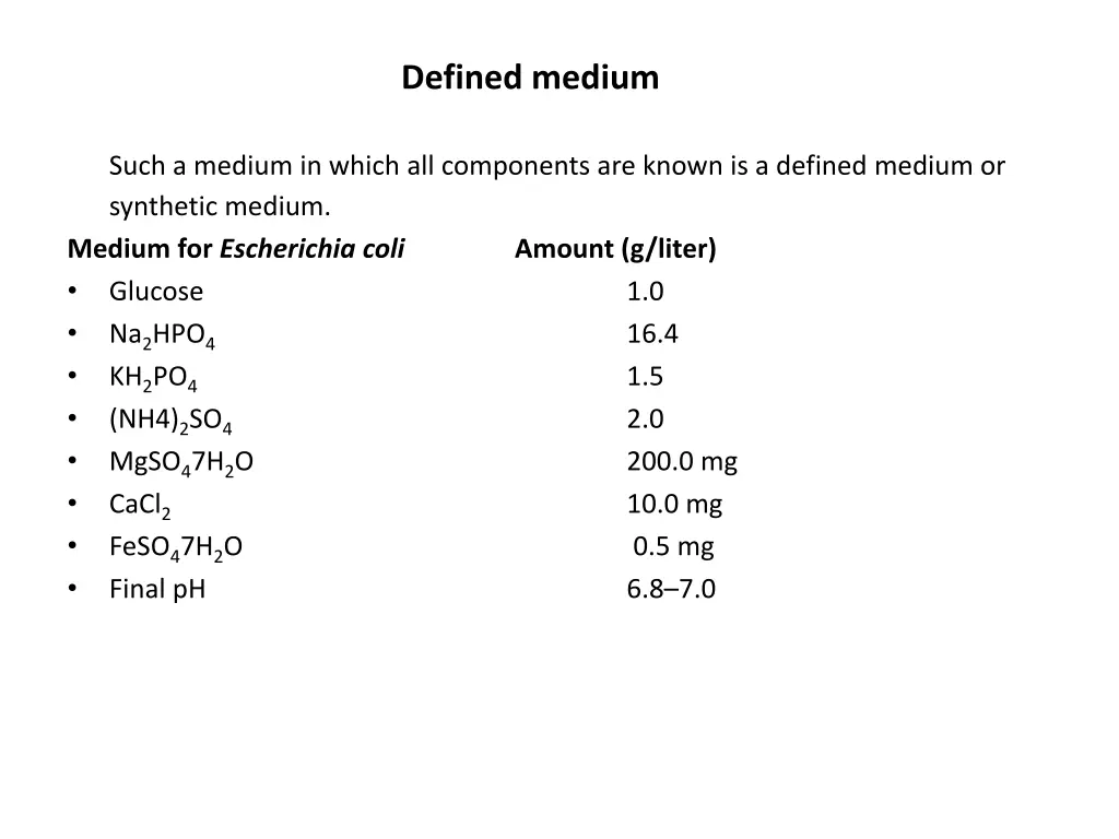 defined medium