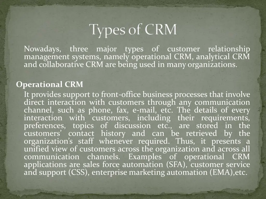 types of crm