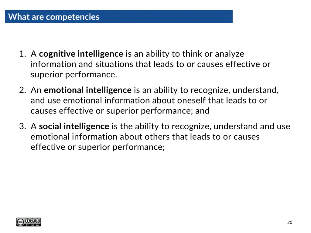 what are competencies