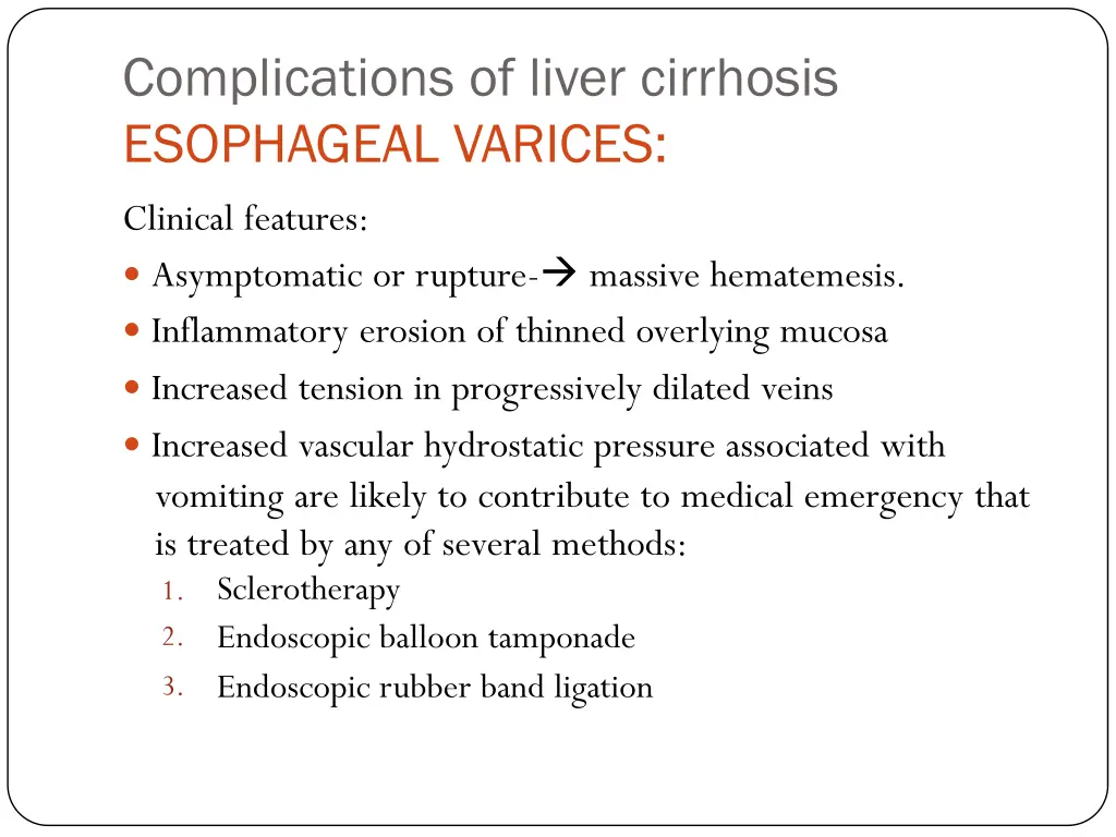 complications of liver cirrhosis esophageal 5