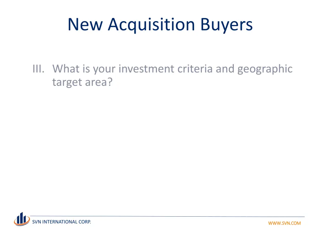 new acquisition buyers 2
