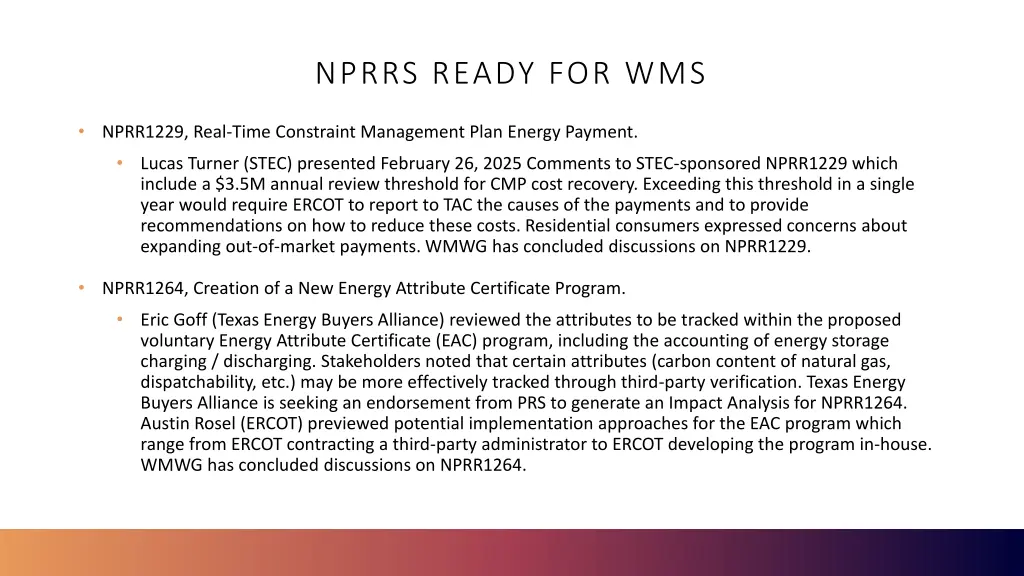 nprrs ready for wms