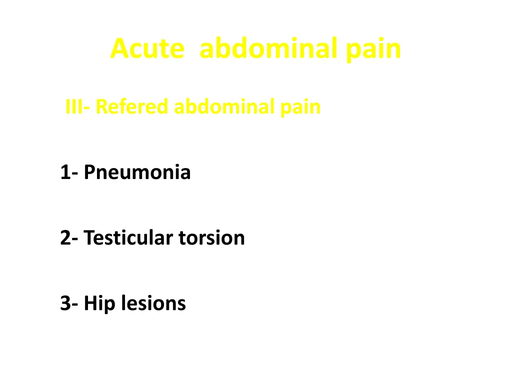 acute abdominal pain