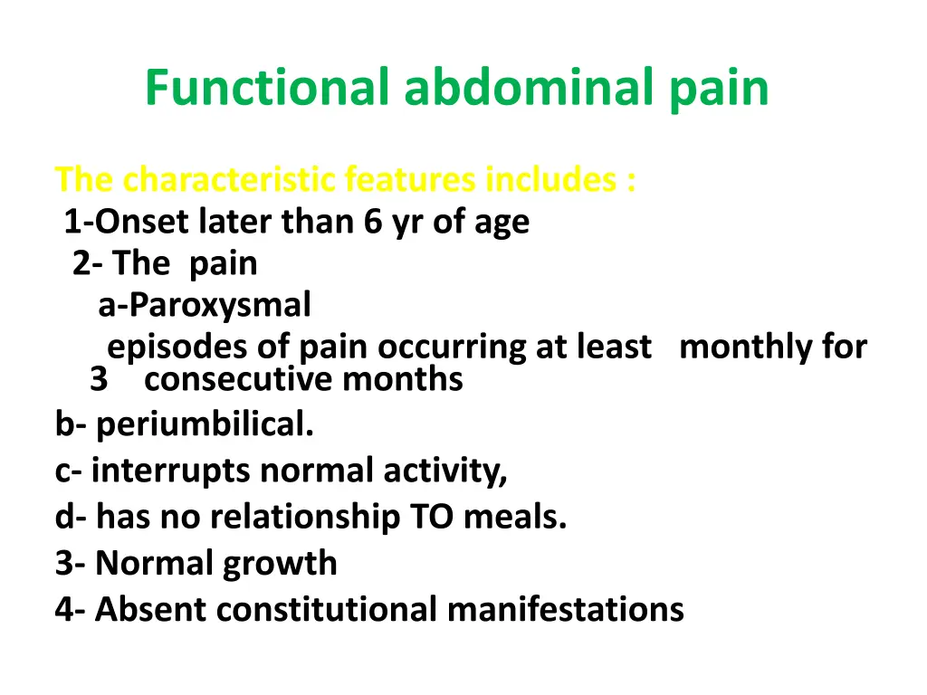 functional abdominal pain 1
