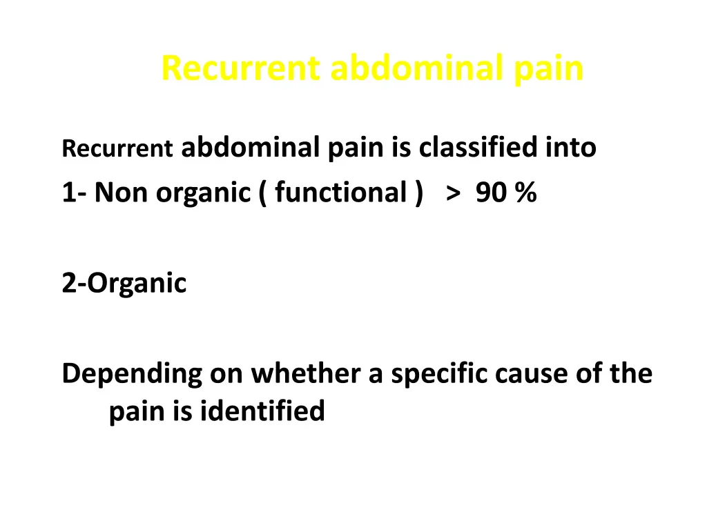 recurrent abdominal pain