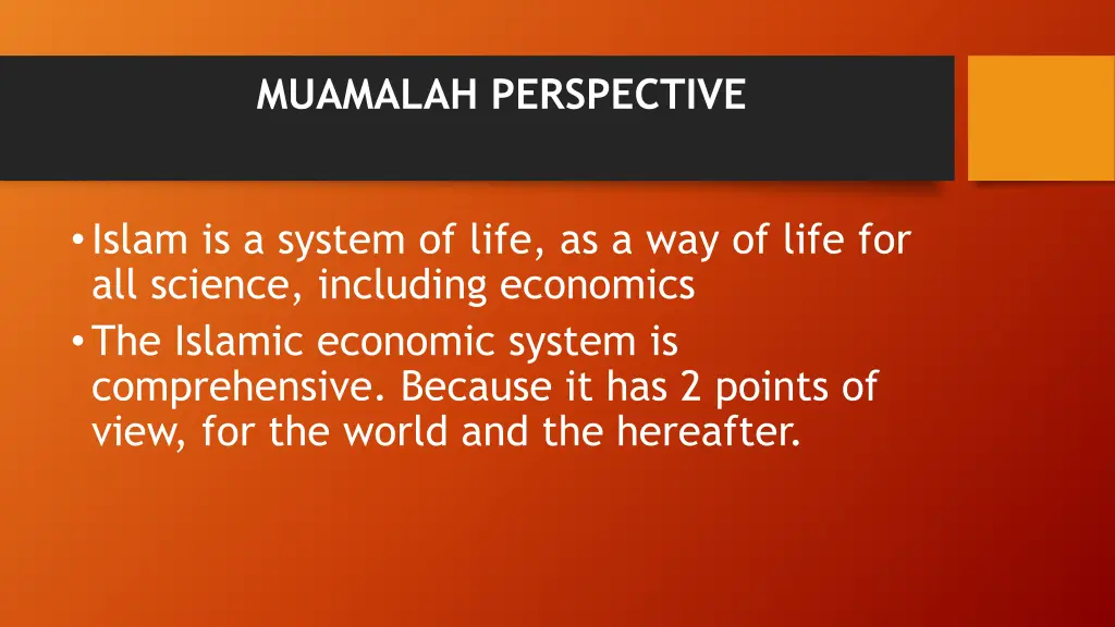muamalah perspective
