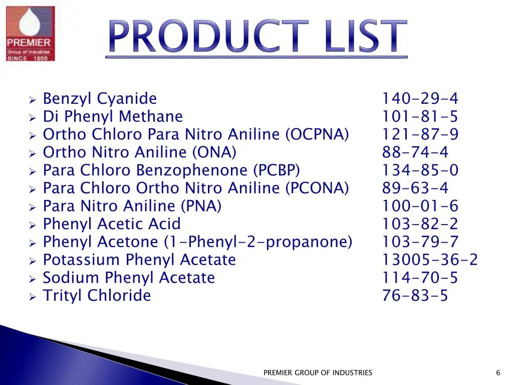 benzyl cyanide di phenyl methane ortho chloro