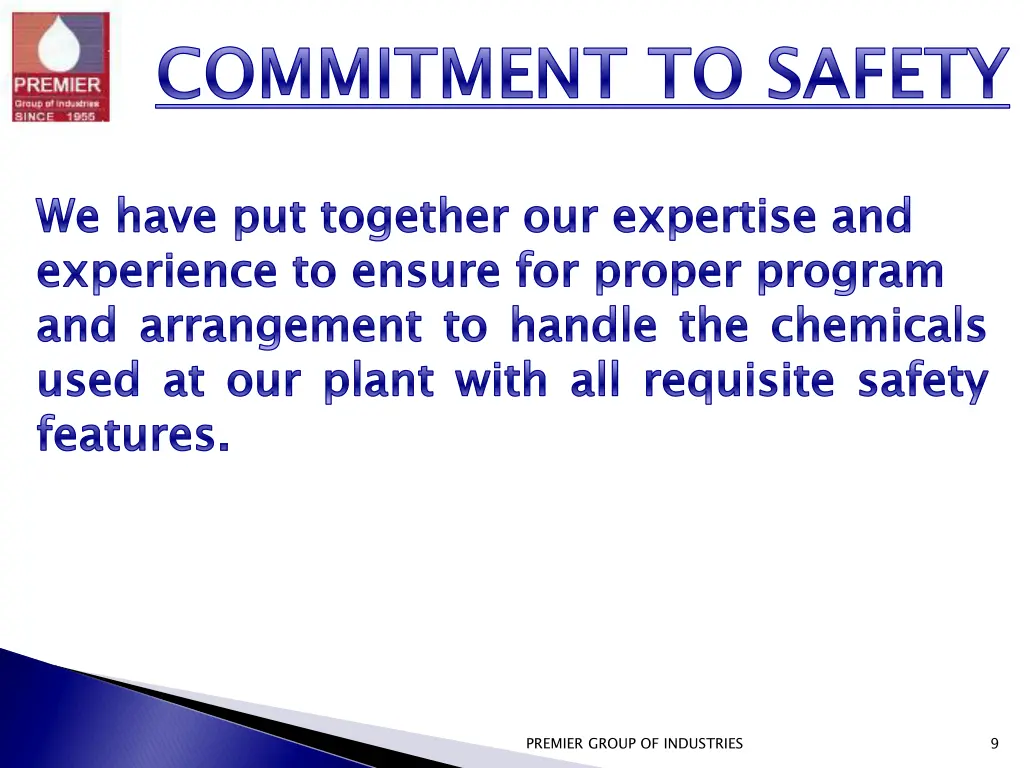 commitment to safety