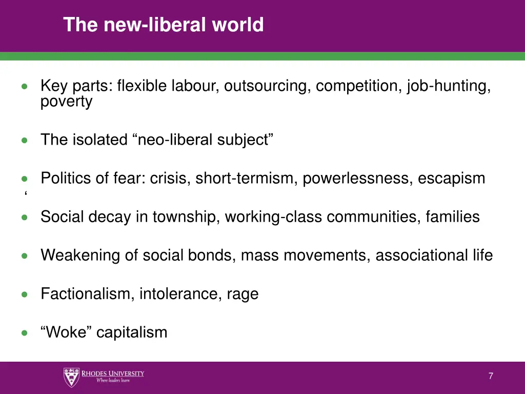 the new liberal world