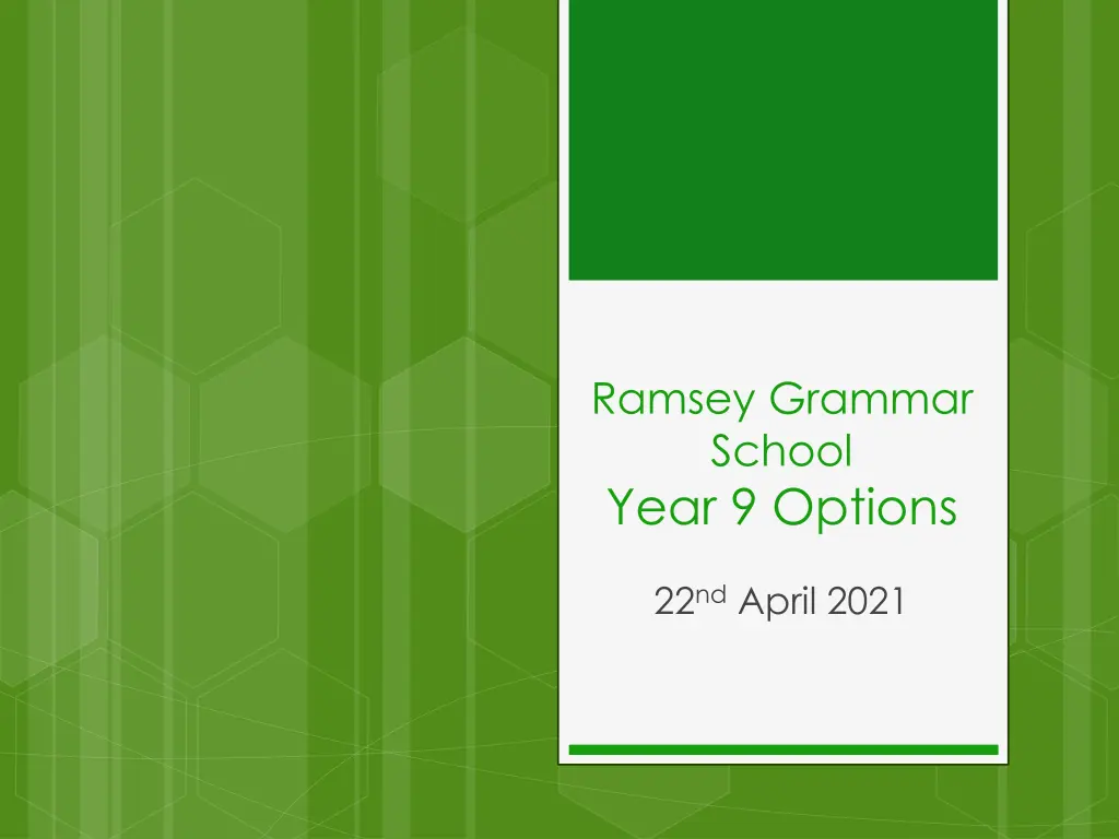 ramsey grammar school year 9 options