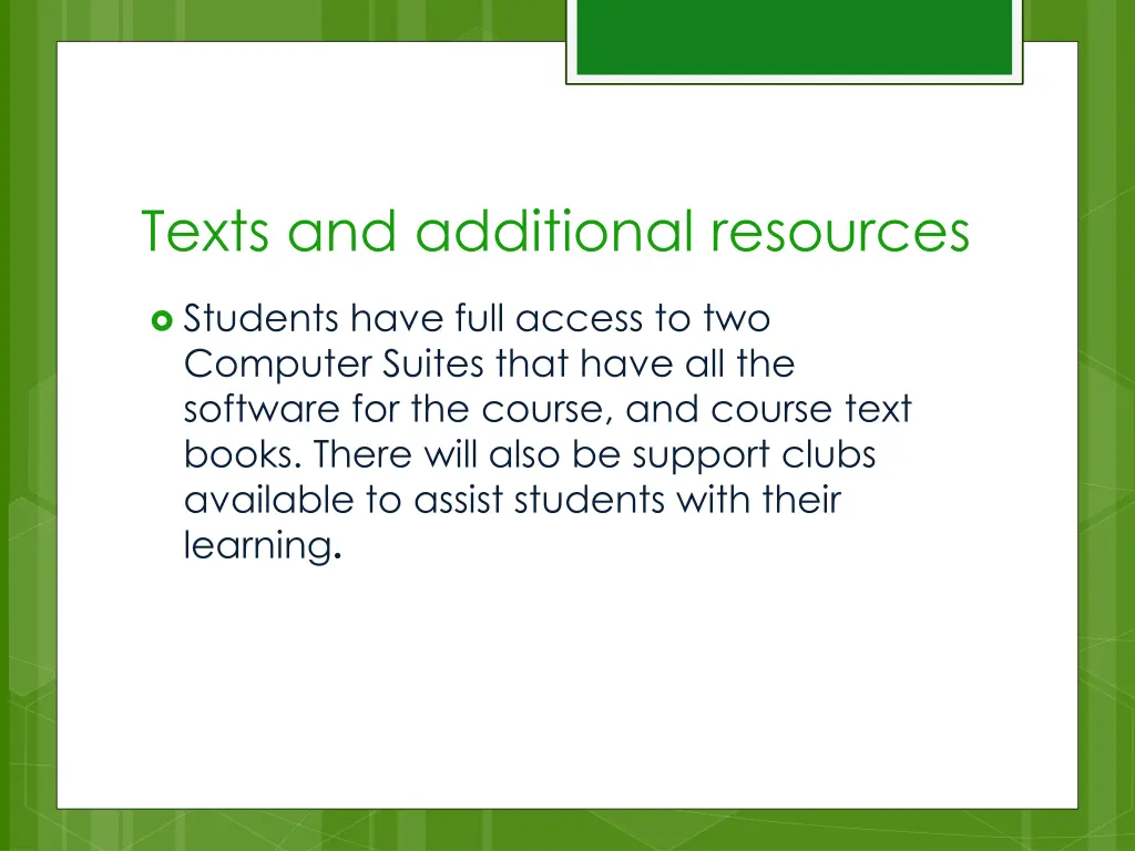 texts and additional resources