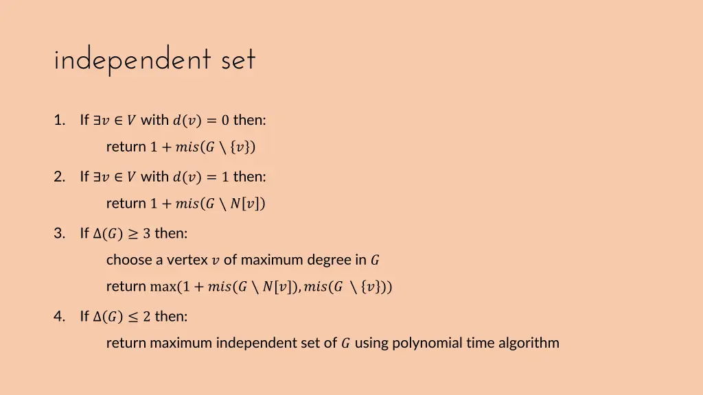 independent set 1