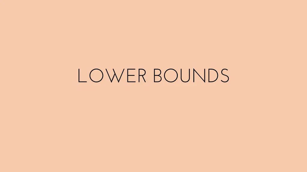 lower bounds