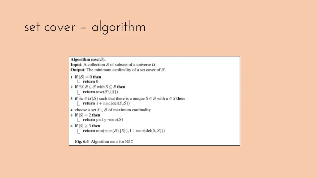set cover algorithm