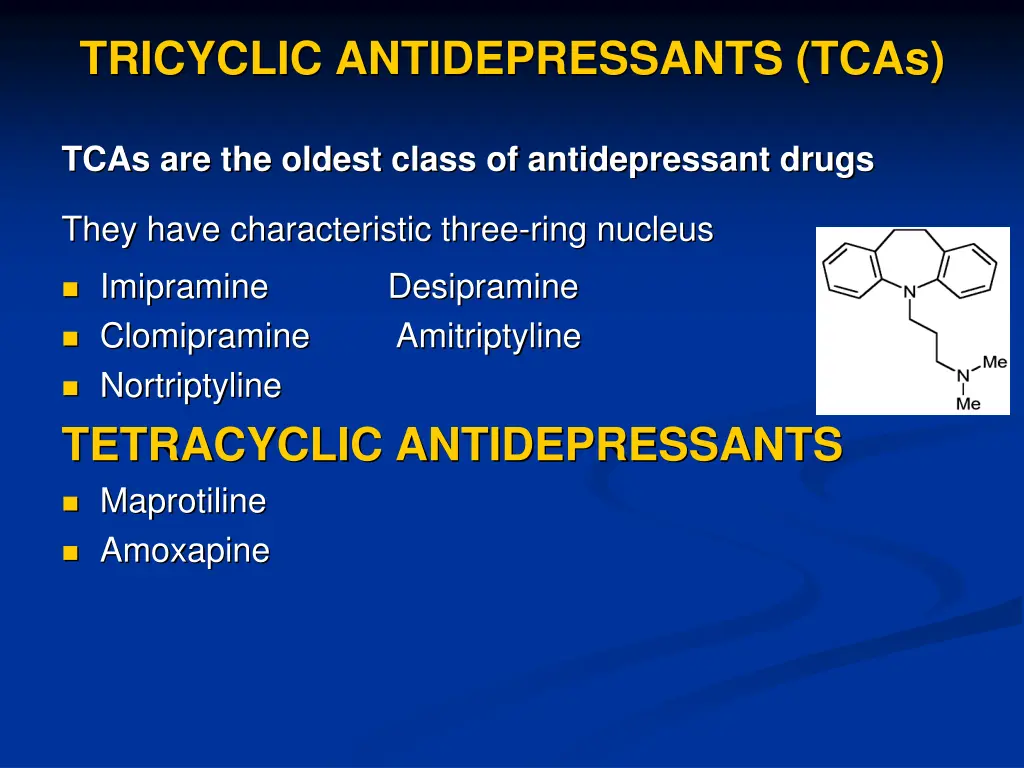 tricyclic antidepressants tcas