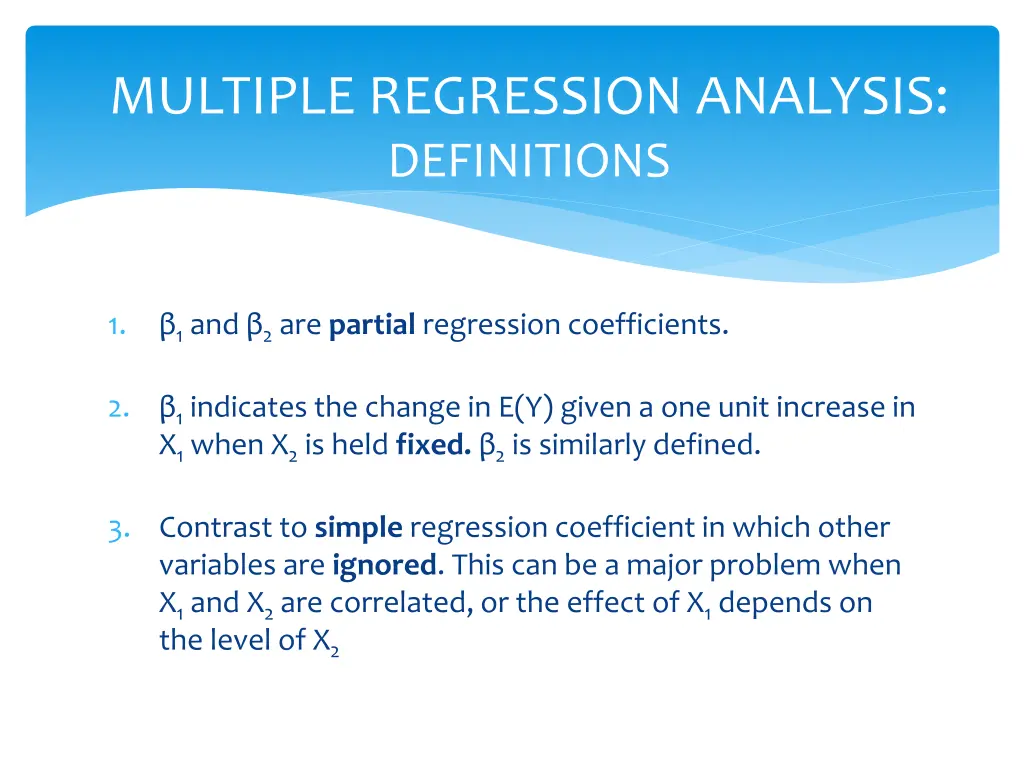 multiple regression analysis definitions