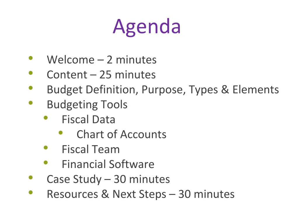 agenda