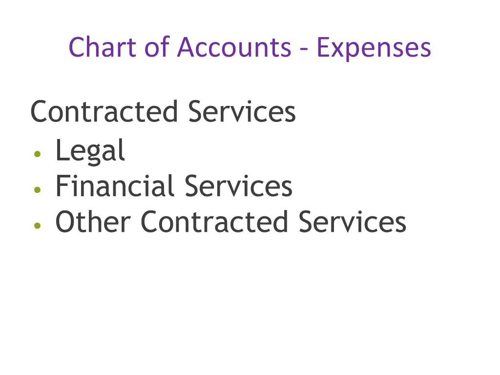 chart of accounts expenses 2