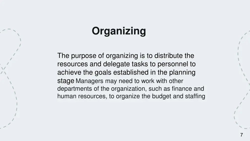 organizing