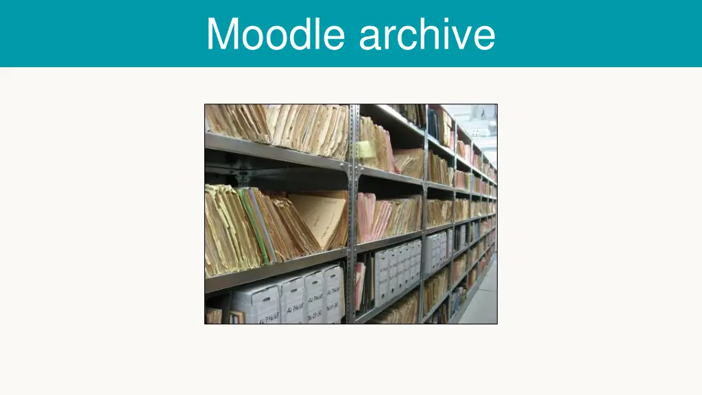 moodle archive