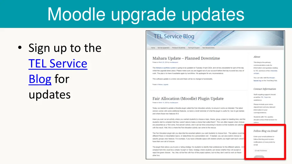 moodle upgrade updates