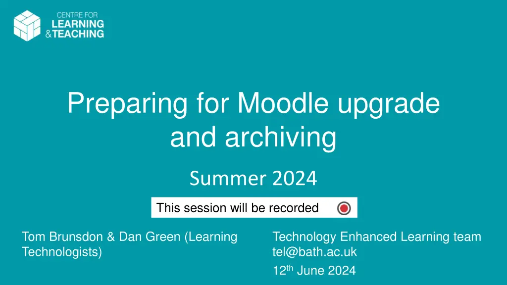 preparing for moodle upgrade and archiving