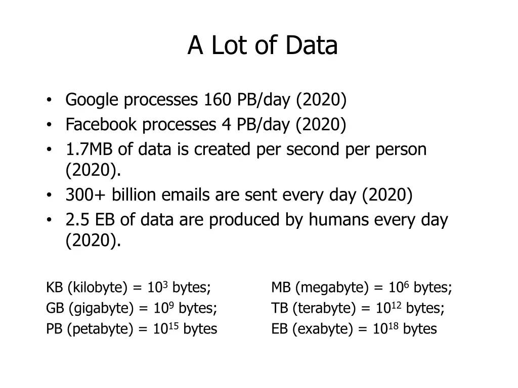 a lot of data