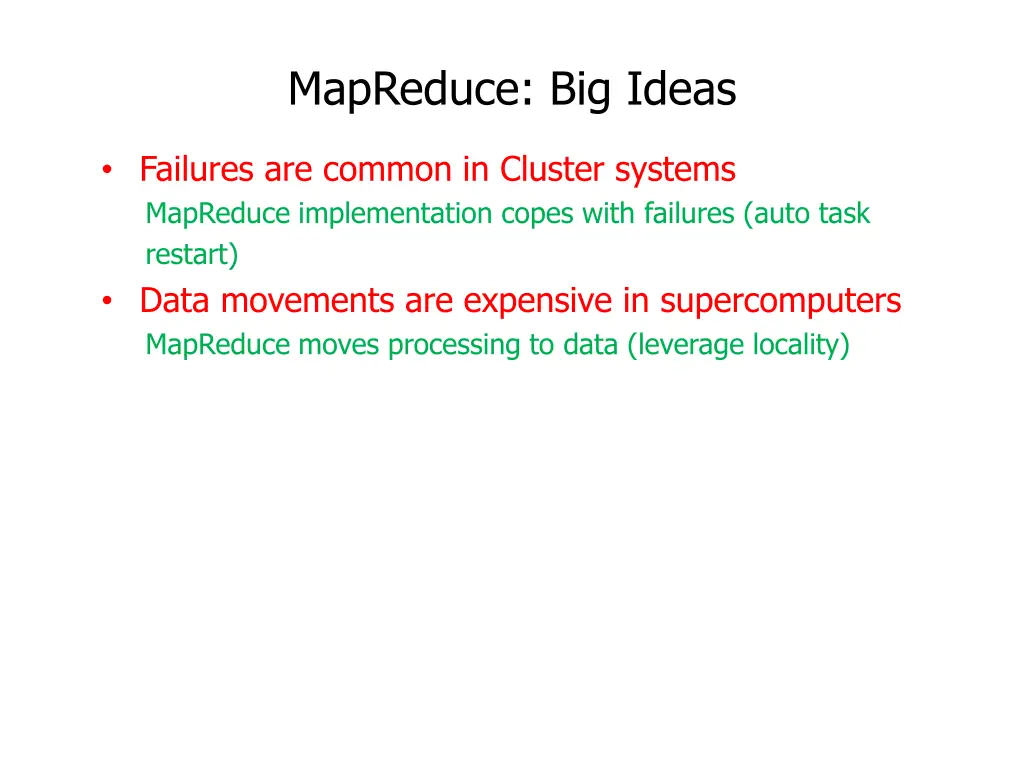 mapreduce big ideas 2