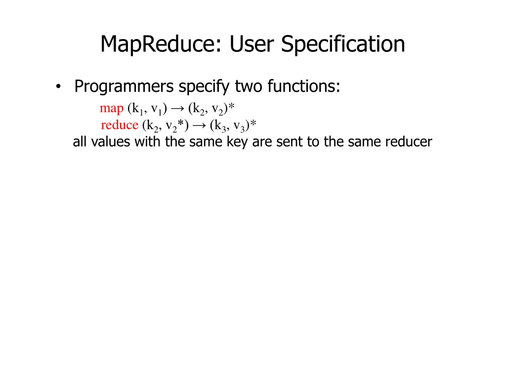 mapreduce user specification
