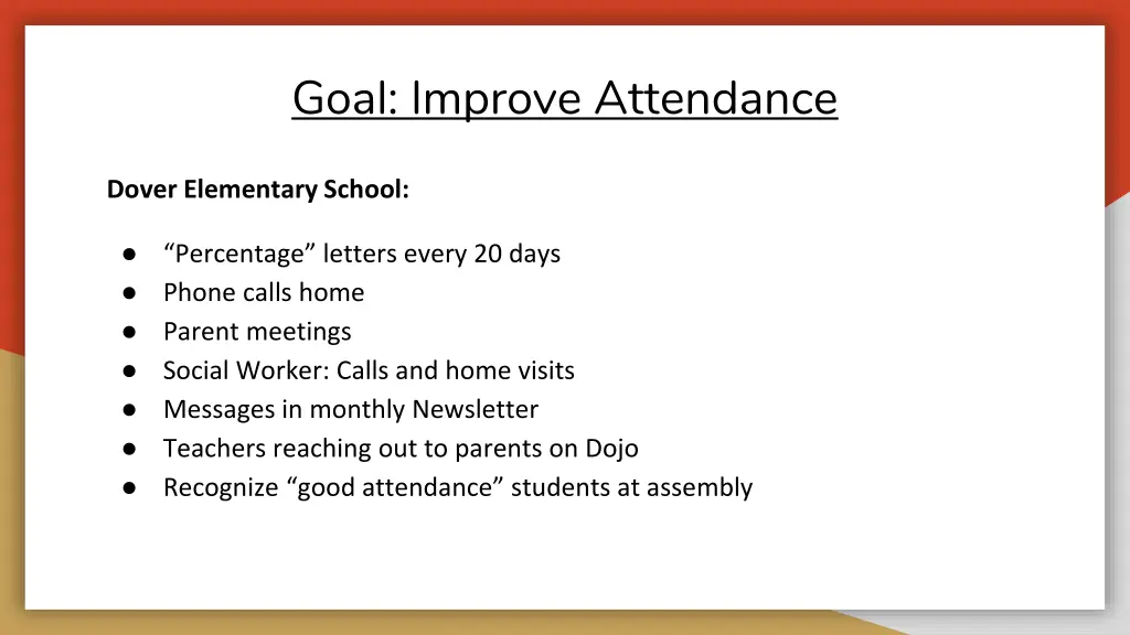 goal improve attendance 1
