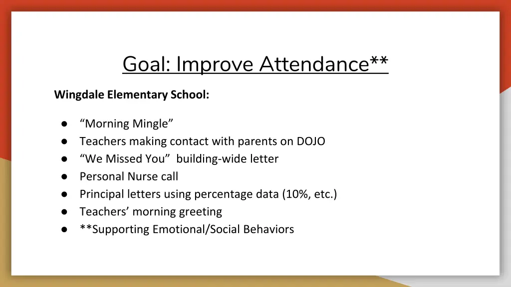 goal improve attendance