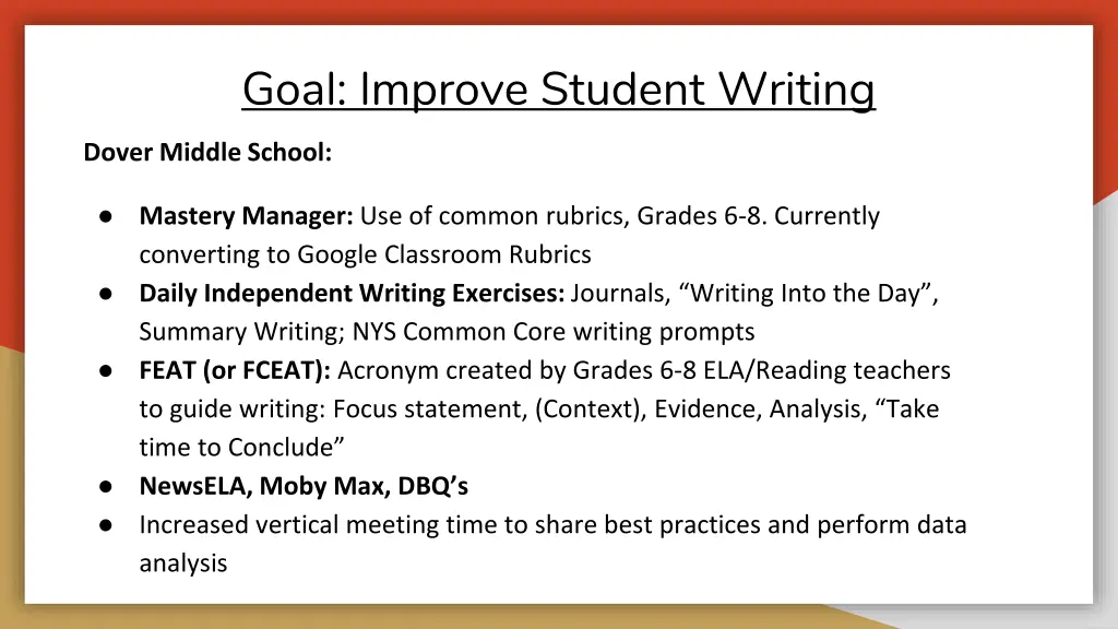 goal improve student writing 2