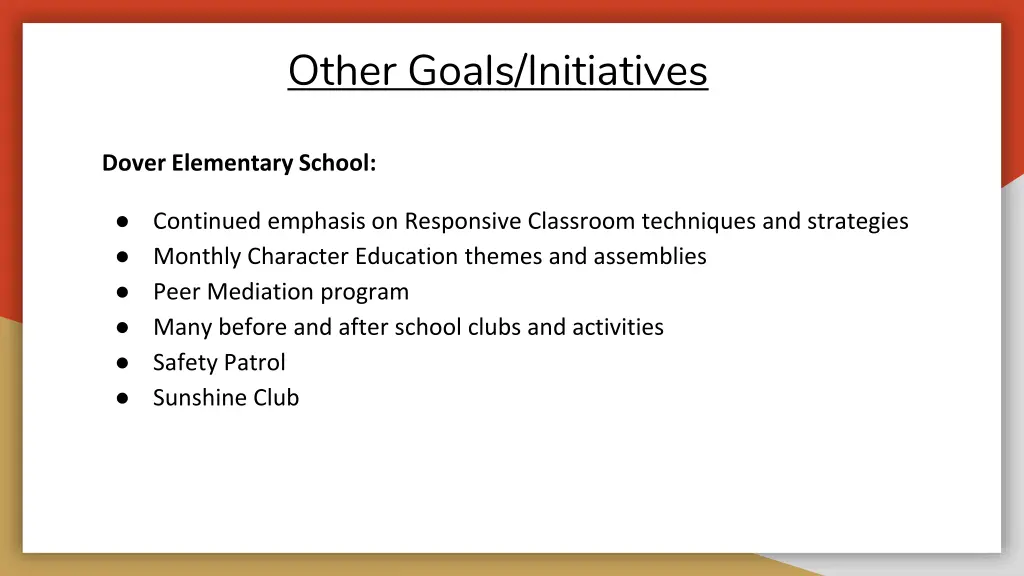 other goals initiatives 1