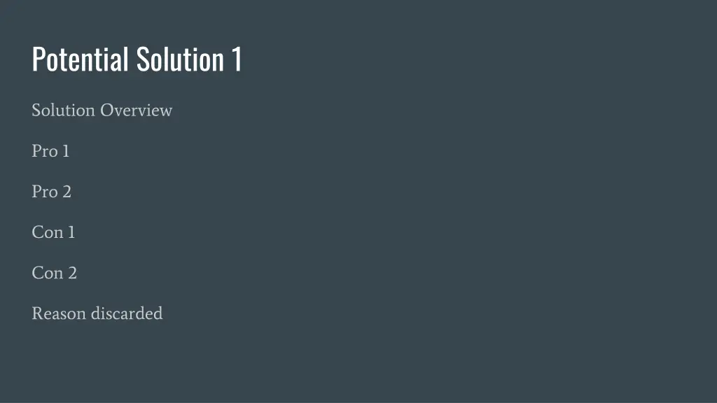 potential solution 1