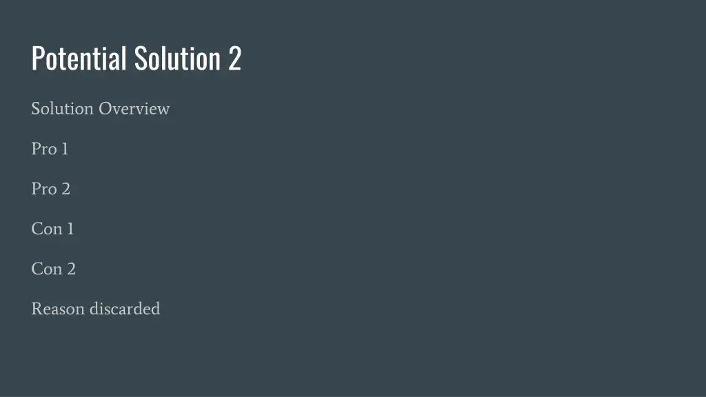 potential solution 2