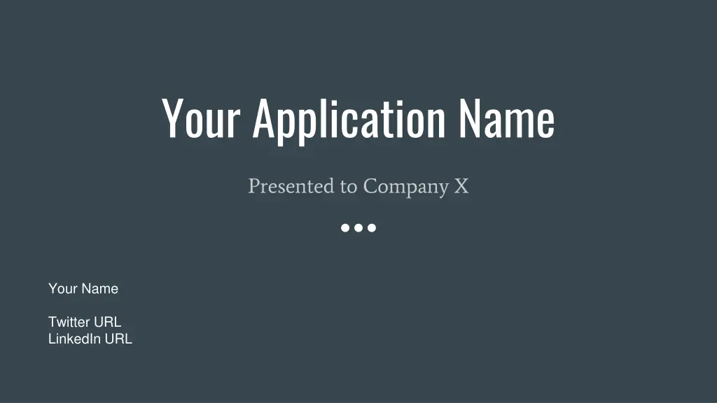 your application name