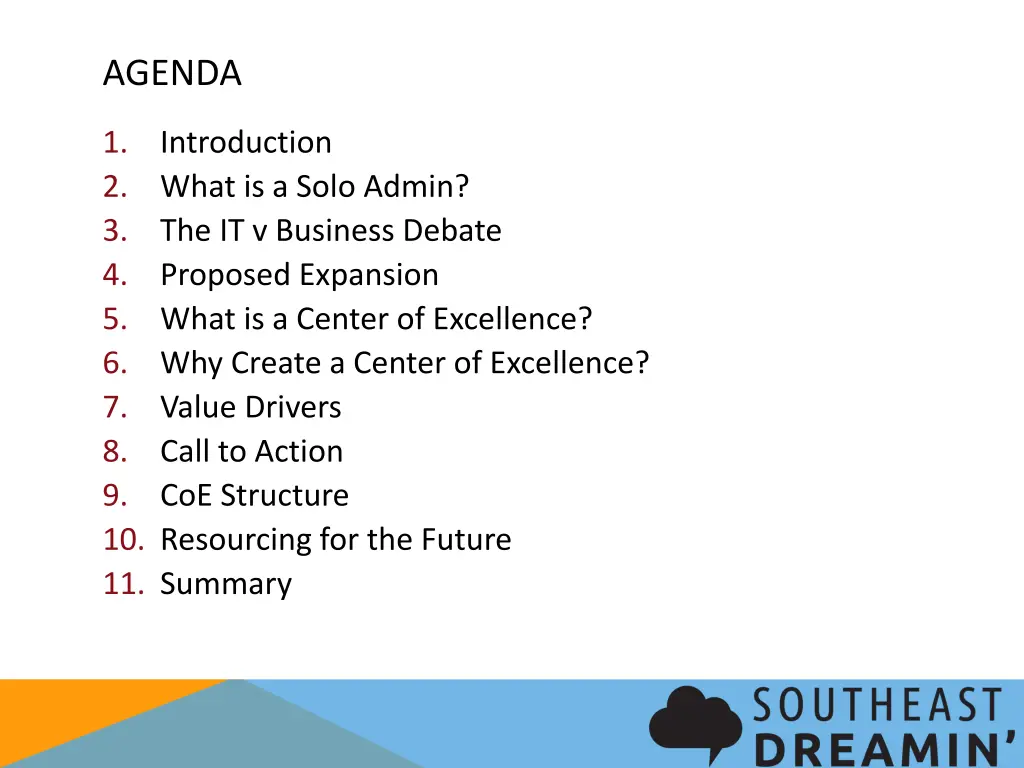 agenda
