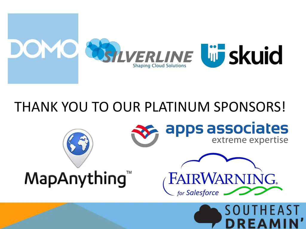 thank you to our platinum sponsors