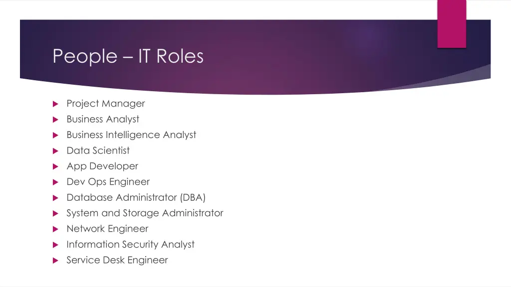 people it roles