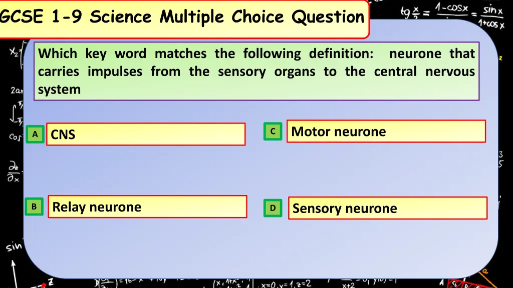 gcse 1 9 science multiple choice question 13