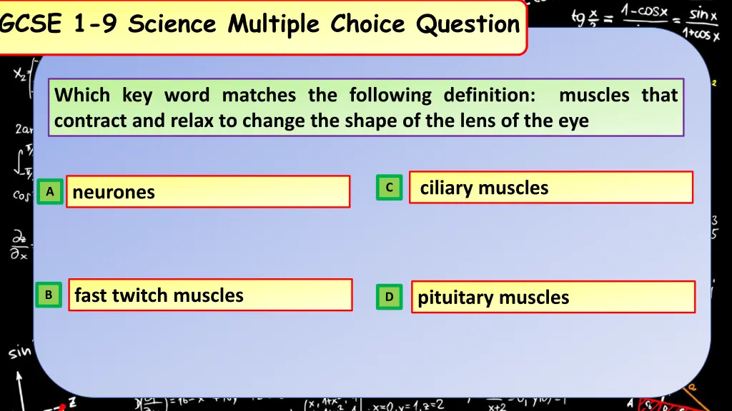 gcse 1 9 science multiple choice question 2