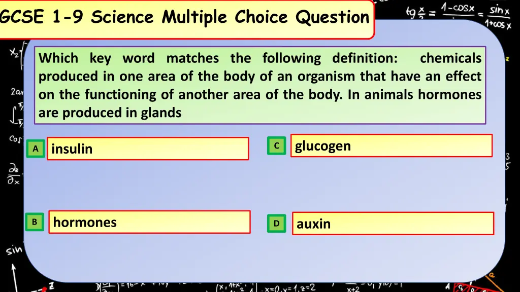 gcse 1 9 science multiple choice question 24